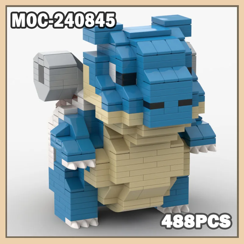 

MOC-240845 Blastoise Building Blocks Model Animal Small Particle Building Blocks Creative Gift Puzzle Christmas Toys DIY 488PCS