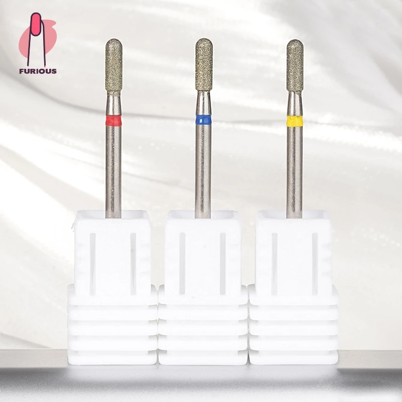 Rounded Top Barrel Diamond Nail Drill Bit Professional Safety Carbide Under Nail Cleaner for Cuticle Dead Skin Nail Prepare