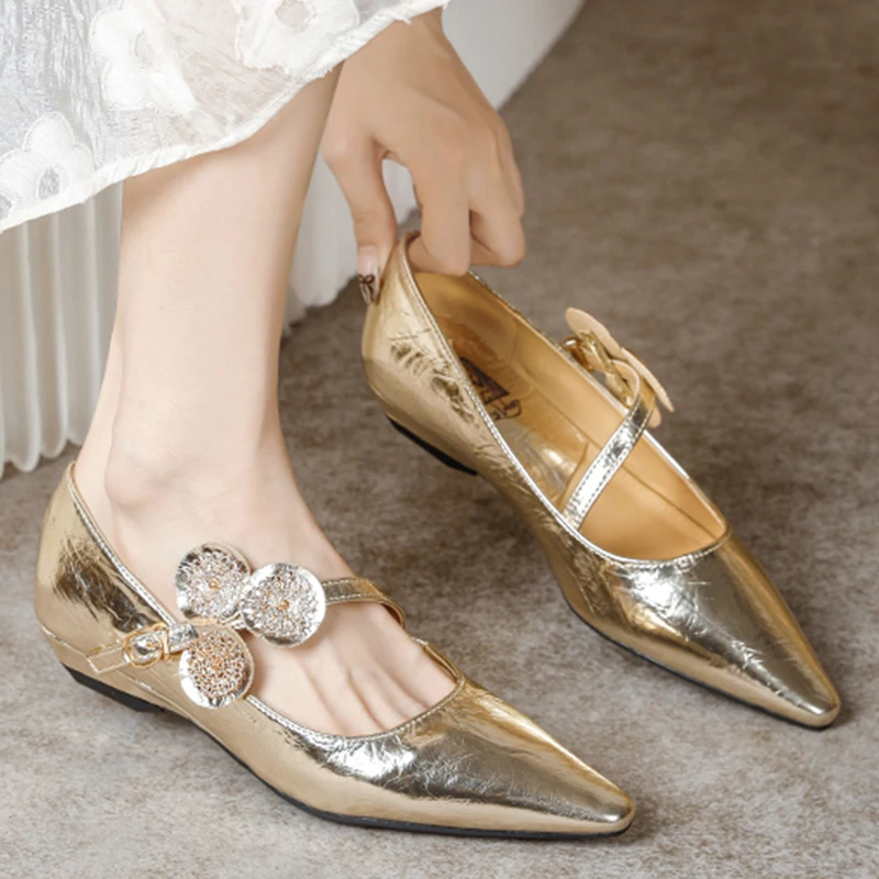 

Женские туфли на плоской подошве с цветочным принтом, туфли с острым носком, модные осенние уютные сандалии, женские балетки, трендовые женские туфли 2025 года, Zapatillas