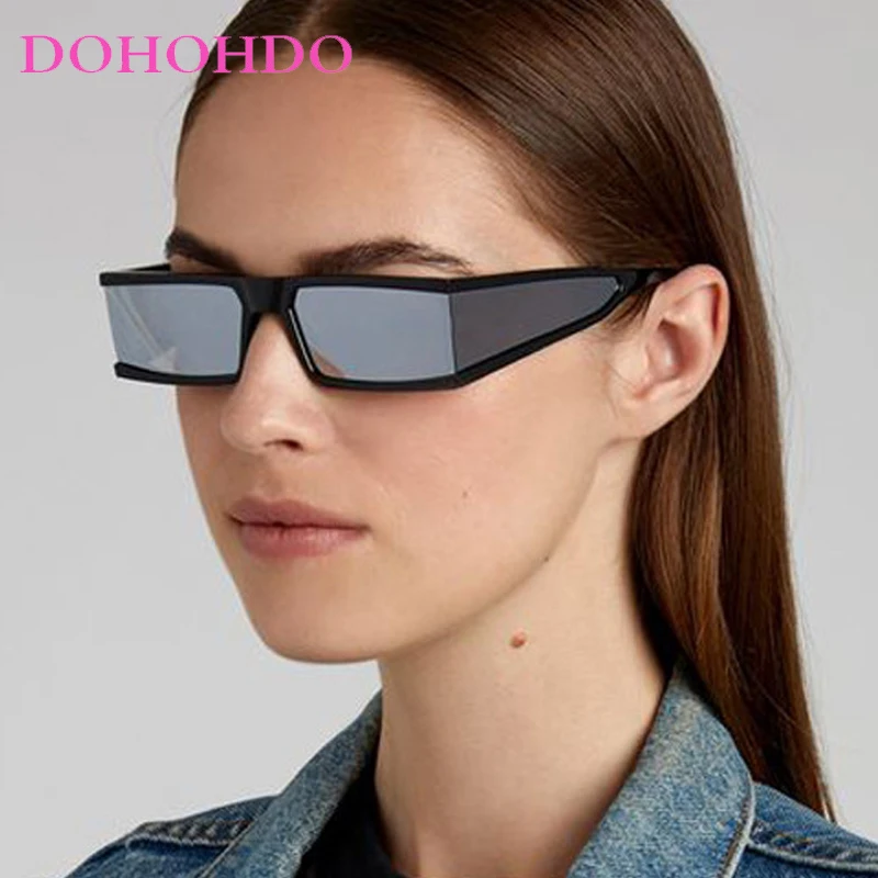 

Retro Fashion Punk Small Rectangle Sunglasses For Women Men Trending Luxury Brand Designer Outdoors Shades Driving Goggles UV400