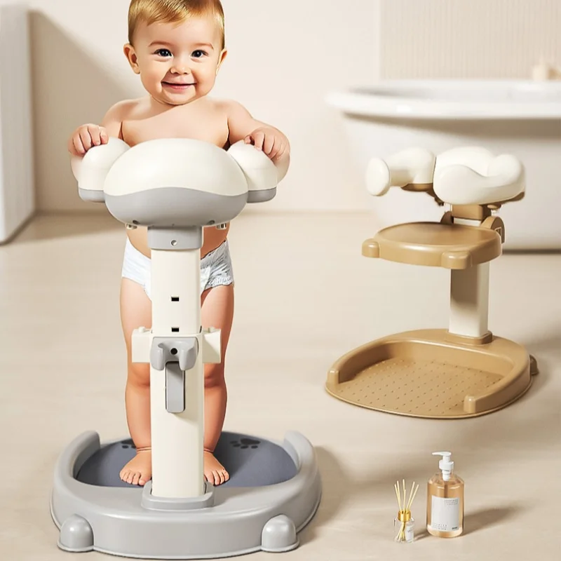 حوض استحمام قائم للأطفال مع وظيفة مضادة للانزلاق ومضادة للانزلاق، حامل حوض استحمام متعدد الوظائف قابل للتعديل للأطفال #1