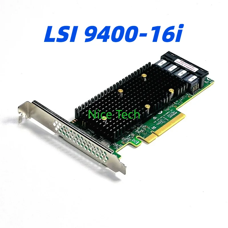 

Broadcom LSI 9400-16I 05-50008-00 HBA Card 16 Port SAS3416 PCIe 3.1 x8 12 Gb/s SAS/SATA/NVMe Adapter