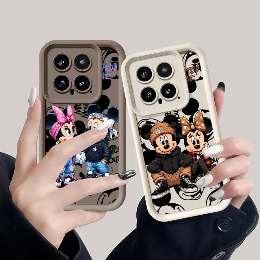 Casing ponsel keren Mickey Minnie Mouse, casing penutup lembut Funda Capa untuk Xiaomi Redmi Note 11 13 Pro Plus 5G 10 Lite 9 12 9S 12S 11Pro