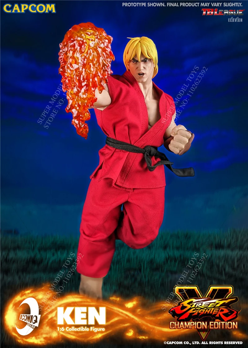

Iconiq Studio x Capcom IQGS-04 1/6 Scale Men Soldier Ken Masters Fighter Full Set 12-inches Action Figure Doll Collection