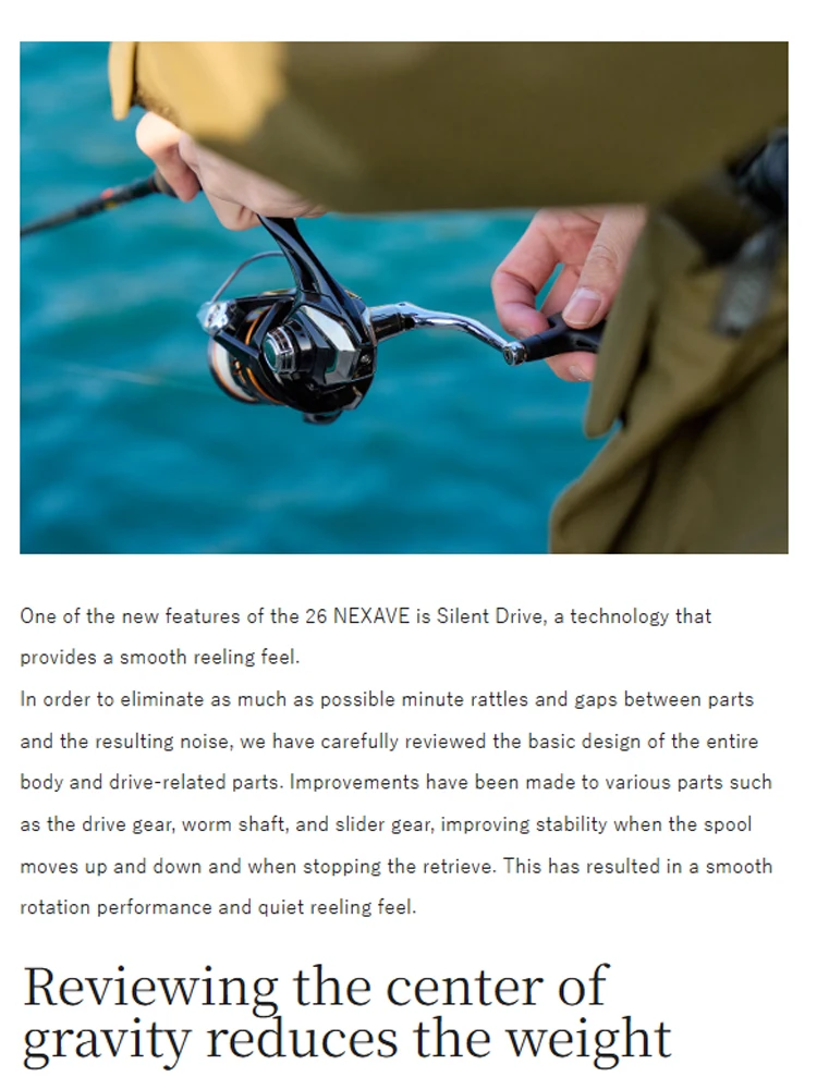 2026 SHIMANO Angelrolle NEXAVE Silent Drive mit klappbarem Griff ANTI-TWIST FINAR-C Salzwasser/Süßwasser Metallspule – Detail 9