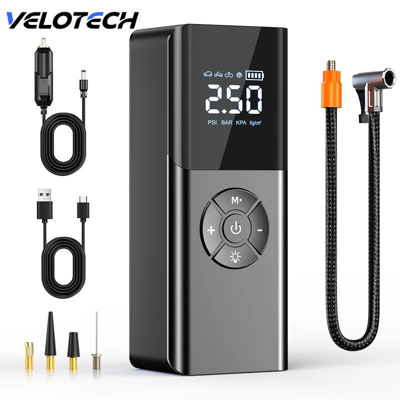 

Car Air Pump Wireless And Wired With Digital Display LED High Power Portable Tire Inflator For Bicycle Balls