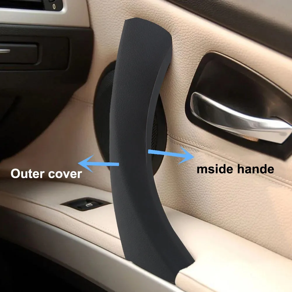 For BMW 3 Series E90 E91 316 318 320 325 328 Left Right Car Inner Handle Interior Door Panel Pull Trim Cover 1 Set