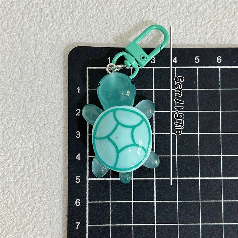 Sea Animal Glow In-the-dark Color Turtle Keychain Cute Sweet Turtle Keyring Vintage Ins Bag Pendant Accessories Girlfriends