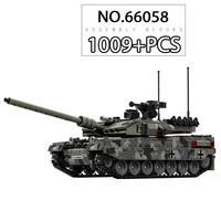 Military Classic Model Leopard 2A7 Main Battle Tank Collection Ornament Building Blocks Bricks New Year Toys