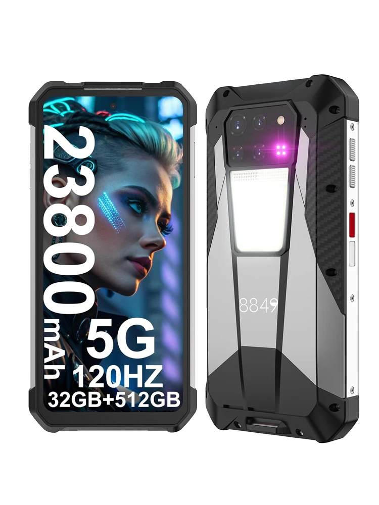 8849 Tank 3 wytrzymały smartfon 23800mAh 5G telefon komórkowy outdoorowy odblokowany 32GB RAM + 512GB ROM "wodoodporny"" aparat ręczny 200MP" — 2