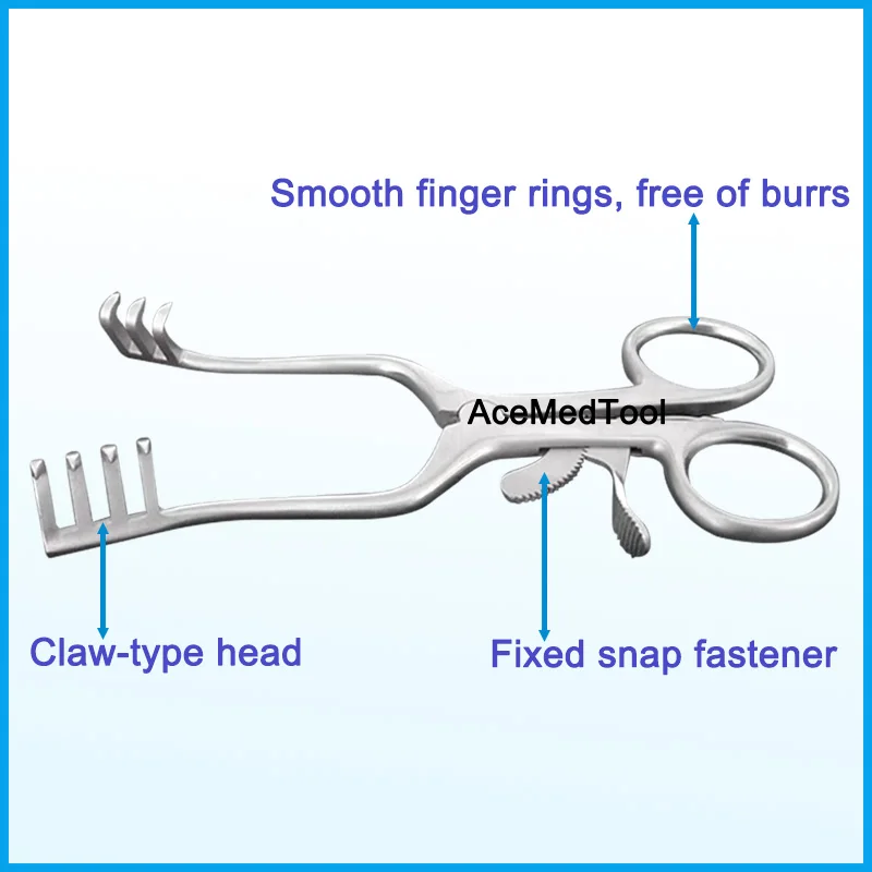 Weitlaner Retractor Round Tip/Blunt Tip Retractor Self-Retaining Orthopedics Veterinary Instruments Stainless Steel Materials