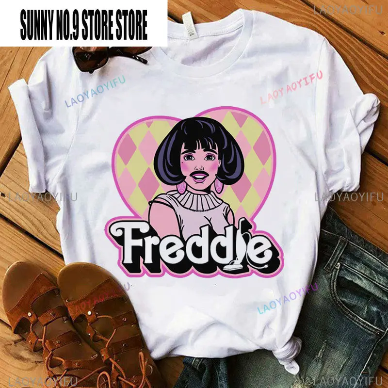 Fun Queen band tshirt Tops women Freddie Mercury print korean freddie mercury tshirt female harajuku clothes