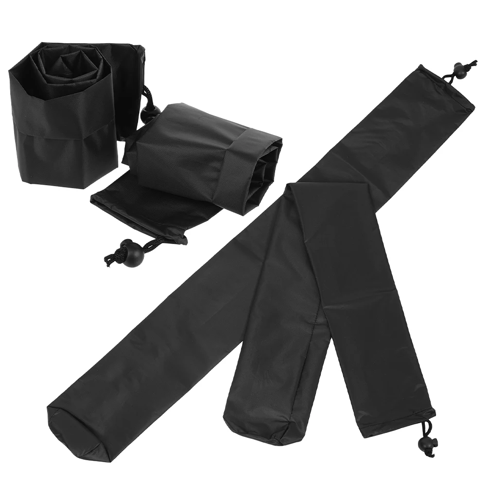 

2 Pairs Car Wiper Blade Covers Waterproof Anti Poop Protective Black Polyester Windshield Sleeves Accessories