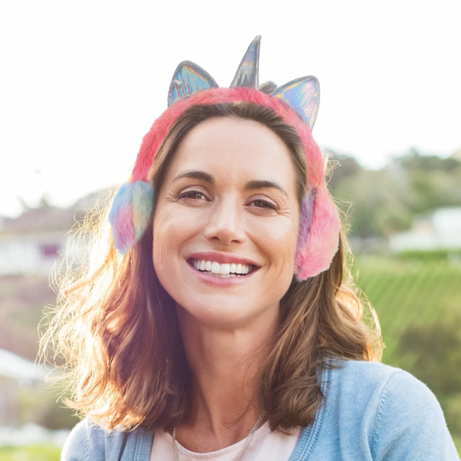 Unicorn Earmuffs Girl Warm Plush Protector Cuff Protection Cover Winter Lovely Fluffy Comfortable