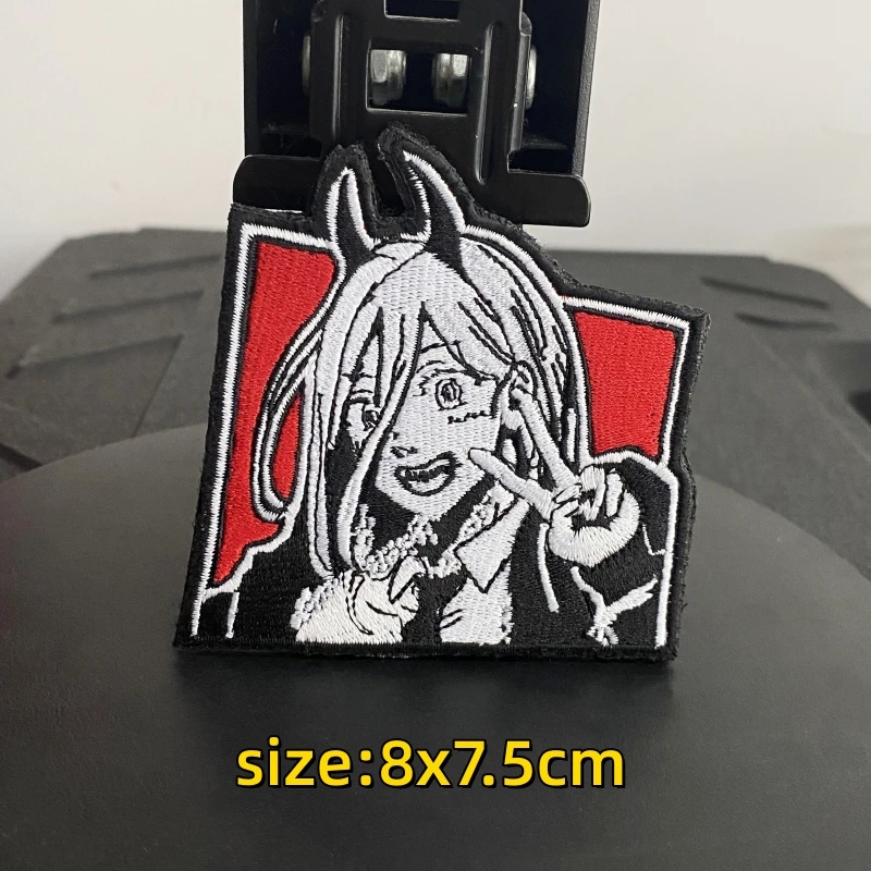 Cartoon Chainsaw Embroidery on Clothes Hook and Loop Volkner Pava Morale Badge Animation Two-dimensional Tactical Patch Military