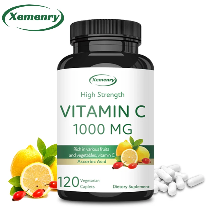 Natural Vitamin C 1000 mg | Rich in Fruits and Vegetables | Dietary Supplement