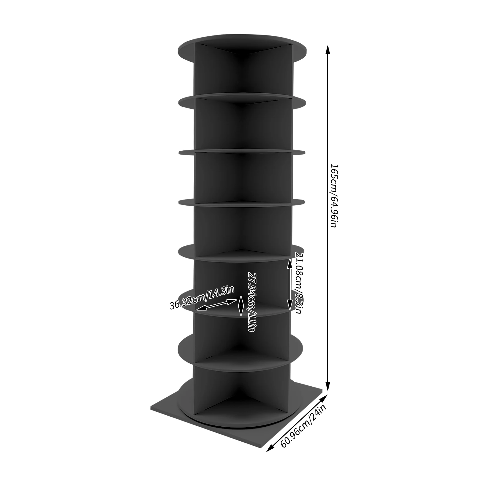 

Rotating Shoe Rack, 7-Tier, Holds 28 Pairs, 360° Rotation, Stylish, Space-Saving Design for Shoe Storage