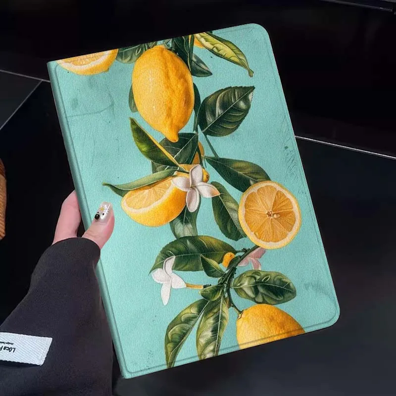 

Fresh Lemon Branch Bloom Tablet Case For Huawei Honor MatePad MediaPad Air 5 6 7 11 V6 V7 V8 V9 X9 X8 T10 T10s C5e T5 Gift
