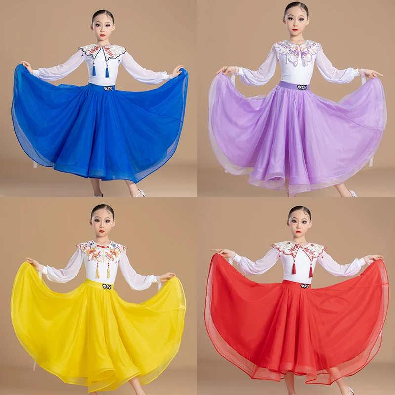 new-modern-dance-dress-for-womens-summer-social-dance-with-han-elementsperformancetrainingcompetitiondance-dress-large-skirt-set