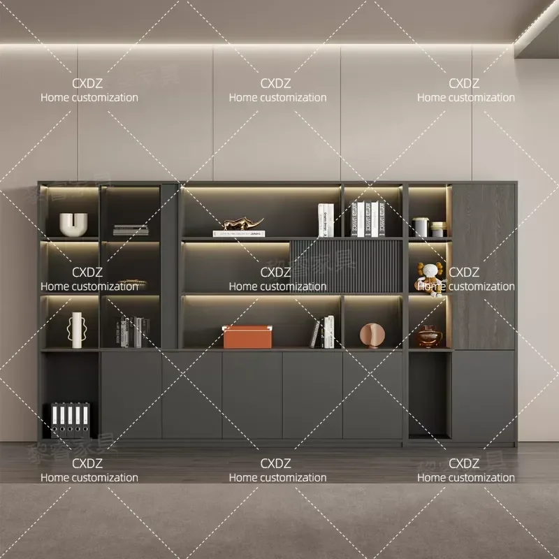 Wooden Office File Cabinet File Tool  Storage Storage Data Cabinet Storage Side  Against Wall Background