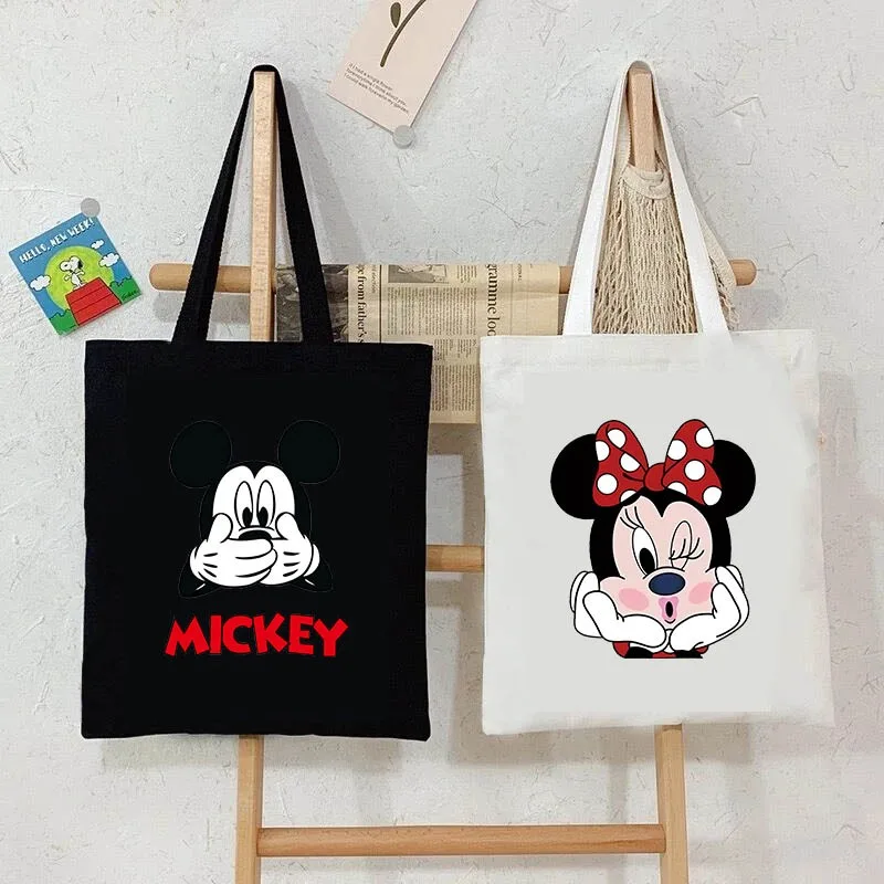 

Cartoon Mickey Minnie Mouse Cute Women's Bag Shopping Bag Tote Bags Women's Handbag Large Capacity Kawaii Shoulder Bags