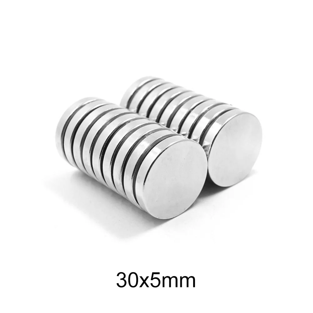 1/2/5/10/15PCS 30x5 mm Powerful Magnetic Magnets 30mmx5mm Strong Permanent Neodymium Magnets 30x5mm Round Search Magnet 30*5 mm