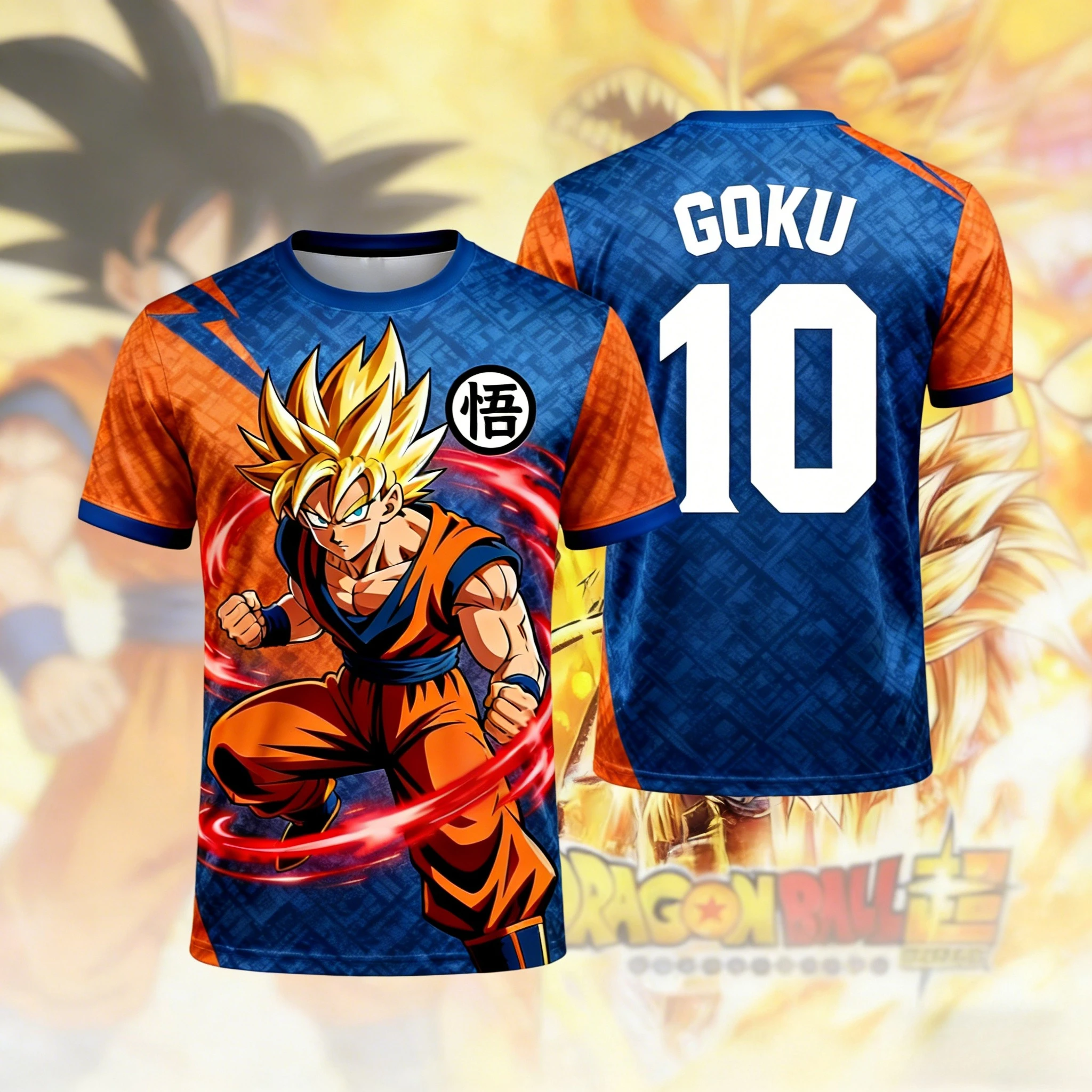 Dragon Ball Goku Super Saiyan Red Aura 3D Grafik T-Shirt 2026 Sommer Unisex Ästhetisches Retro Streetwear Lässiges Sportliches Oberteil