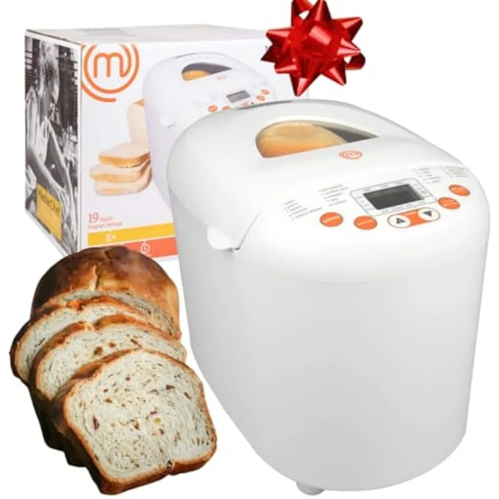 

Bread Maker- 2-Pound Programmable Machine w 19 Settings & 13-Hour Delay Timer- Automatic 3 Mode Crust