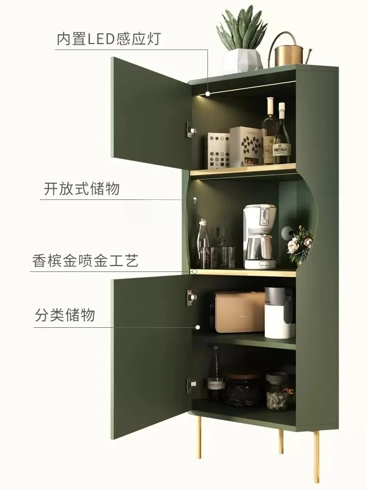 Французский вход, люкс, угловой сервант для хранения, угловой шкаф для хранения в кремовом стиле, простой современный настенный винный шкаф