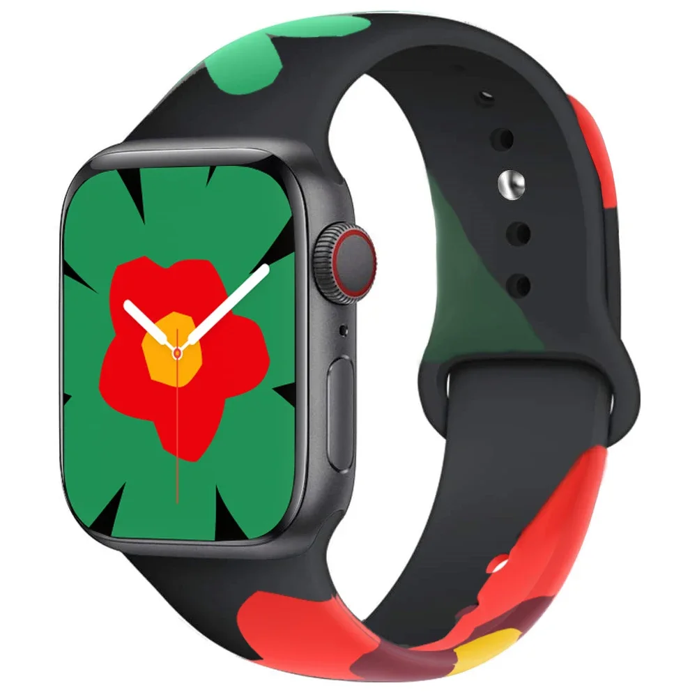 

Ремешок силиконовый для Apple watch band 45 мм 44 мм 42 мм 41 мм 40 мм 49 мм 38 мм, браслет correa iWatch series 8 9 7 6 SE 5 4 3 Ultra SE 2