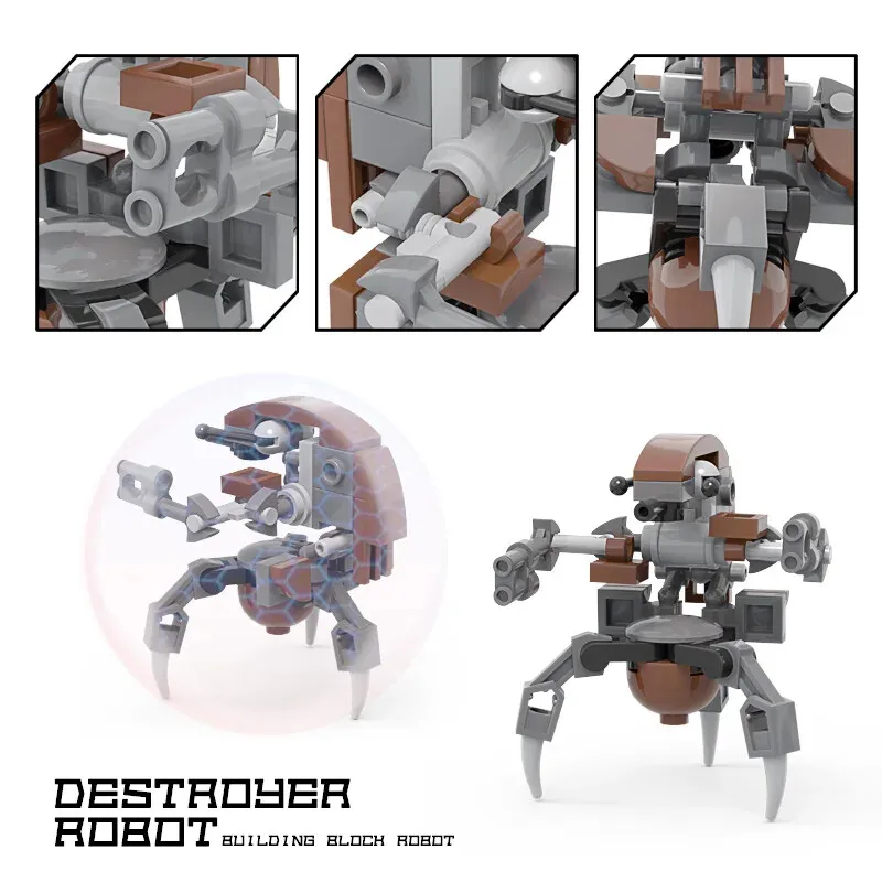 Space Wars Destroyer Droid Droideka Building Blocks Sets Droideka The Clone Robot Creative Building Blocks for Kids Gift