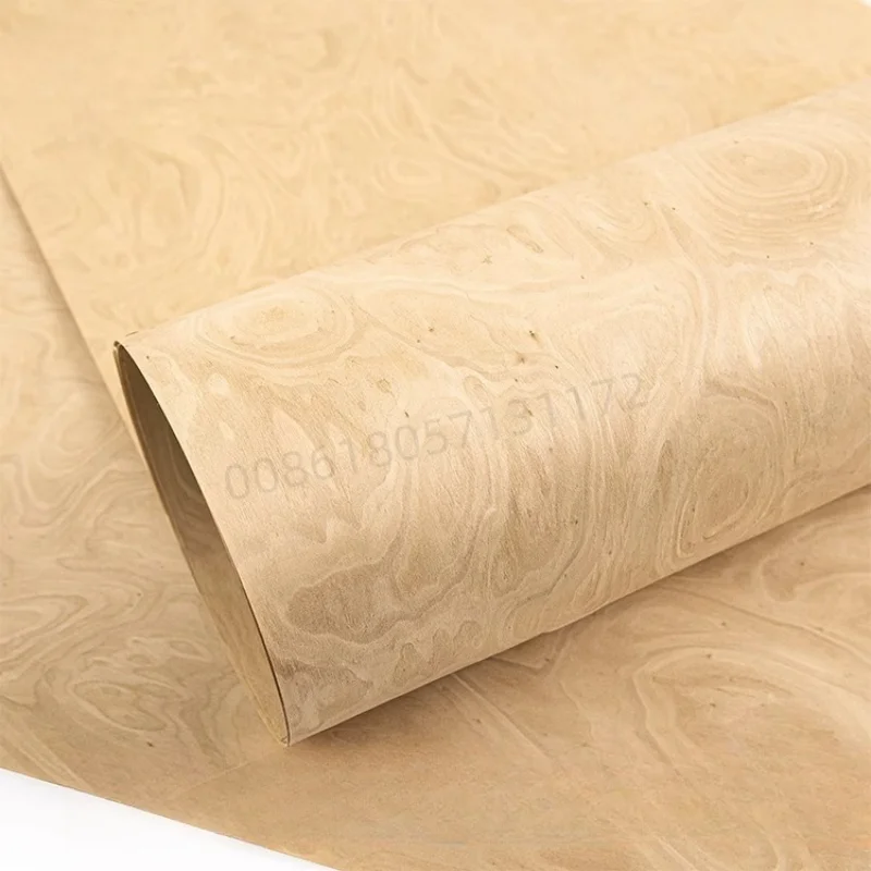 Reconstituted Engineered Wood Veneer with Swirling Burl Pattern,E.V., Fleece Backing,60x250cm,1pc,for Furniture Hotel Home Decor