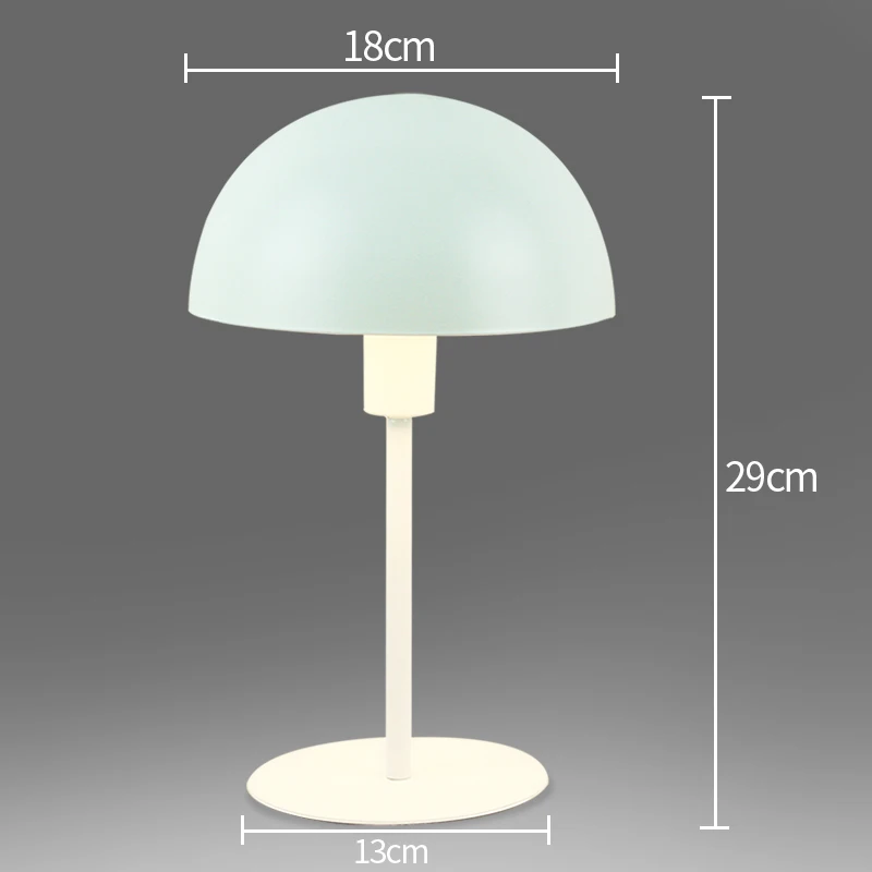 Mushroom Small Table Lamp Living Room Bedroom Study Bedside Table Lamp E14 Simple Black White