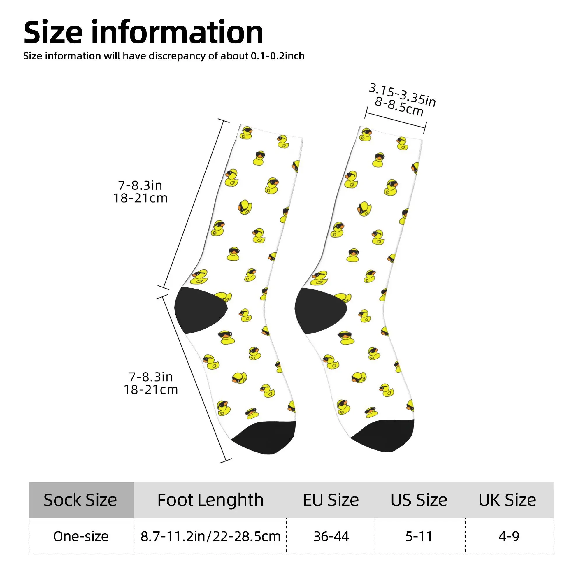 Осенне-зимние красочные унисекс носки с рисунком желтой утки, дышащие носки для экипажа