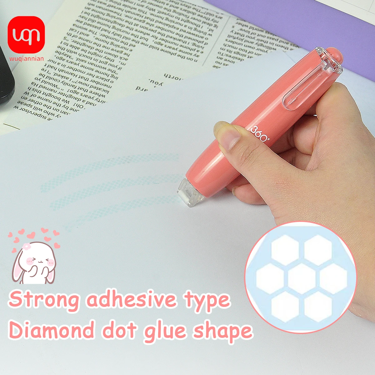 WQN-4PCS شريط مزدوج الجوانب مع لاصق دائم لسكرابوكينغ، وموزع لفة للصياغة والمشروعات الفنية