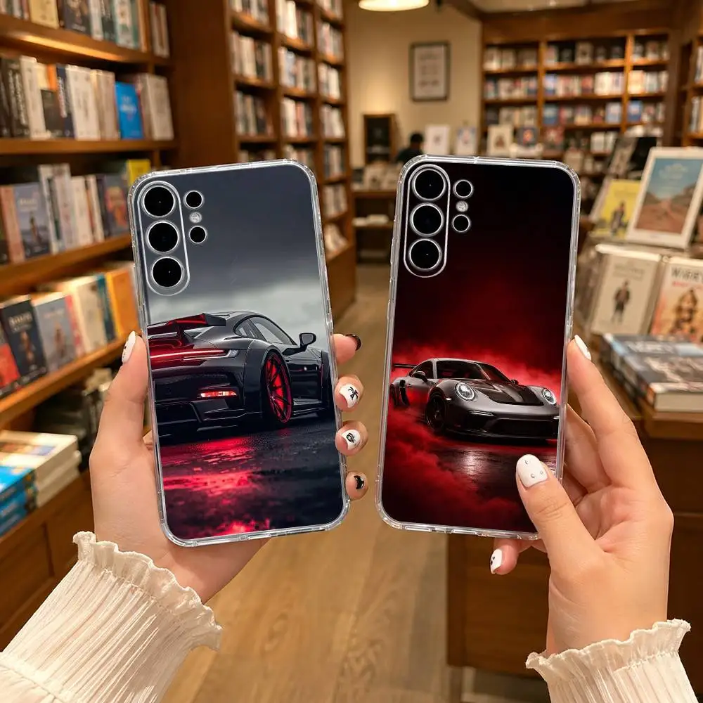 Dreams PRO SuperCars GT3 RS Clear Hard Phone Case For Samsung S25,24,23,22,21,10,9,Ultra,Plus,Lite Transparent Cover