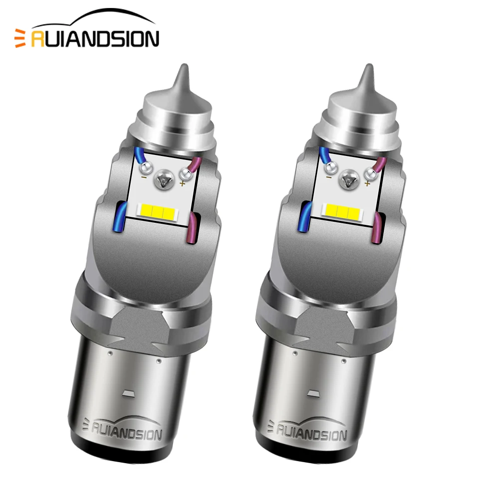 

Universal BA20D LED Motorcycle Headlight Fit Truck Led Bulb Motorbike 6000K White Yellow Hi/Lo Beam DC8-24V Super Bright 20000LM