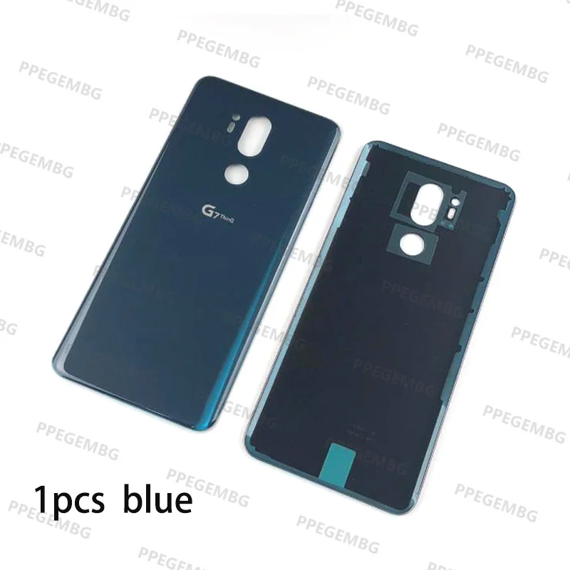 Back Cover For LG G7 ThinQ G7+ G710 G710EM Housing Glass Case Battery Cover Lid Panel Shell chaiss Adhesive sticker Repair Parts