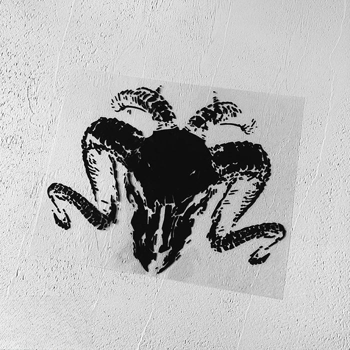 Gothic Evil Demon Sheep Skull Hollow Vinyl Stickers Waterproof Totem Decals Car Motorcycle Body Modification Personalized Decor