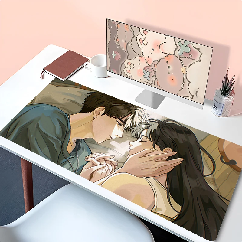 Mousepad Anime Mouse Pad Gaming Accessories Office Keyboard Pad Large Desk Mat PC Rubber Love And Deepspace Caleb Extended Pad