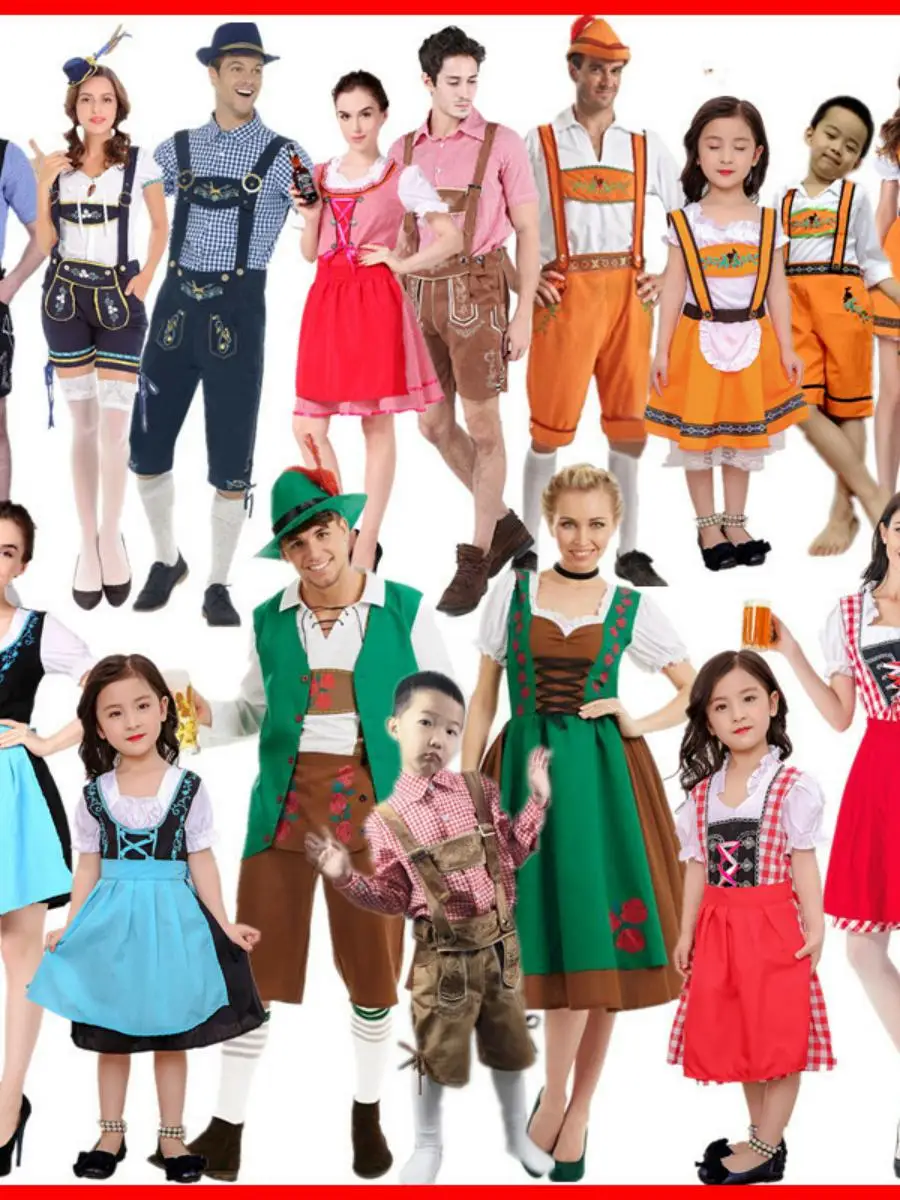 

Детский день, сценический пивной костюм, костюм на Хэллоуин для родителей и детей, мужская и женская традиционная китайская этническая одежда