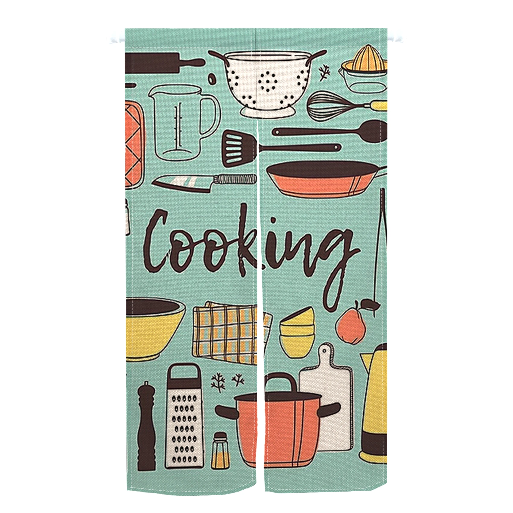 Noren Japanese Doorway Curtain Restaurant Kitchen Sushi Bar Beverage Shop Tea House Entrance Hanging Semi-split Opaque Curtain