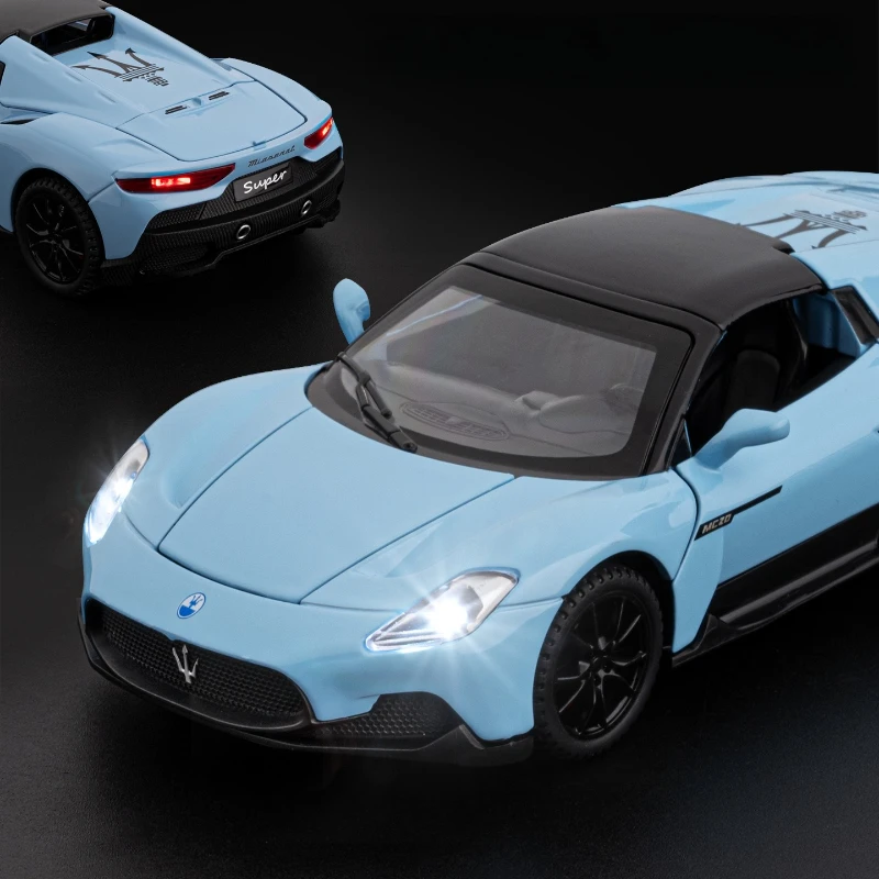 1:32 MC20 supercar alliage voiture modèle moulé sous pression Auto Show voiture Miniature jouet pour enfants modèle son lumière retirer modèle cadeau
