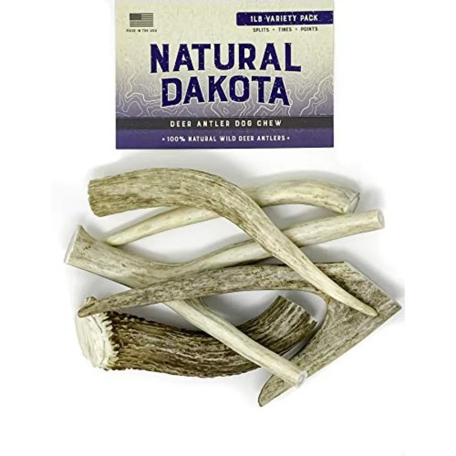 

Премиальные жевательные игрушки для собак из оленьих рогов, 1 фунт, с разрезами и зубцами