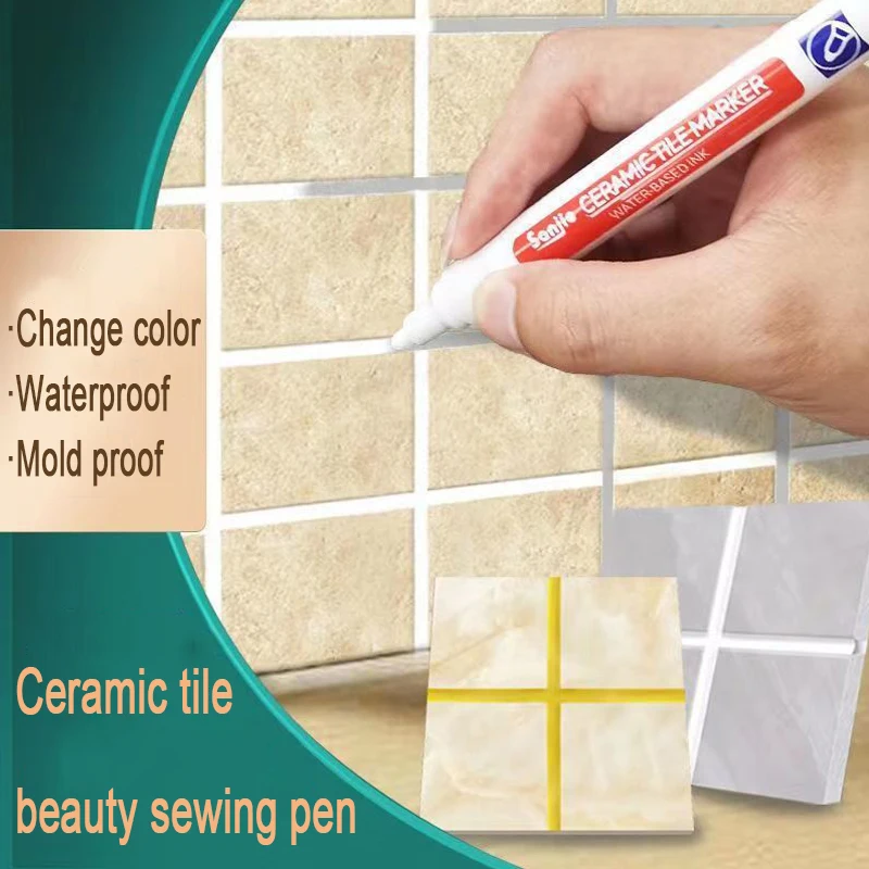 3PCS Ceramic Tile Bathroom Wall Floor Tile Gap Color Econtamination Seam Repair Pens Decontamination Seam Repair Tools YB005