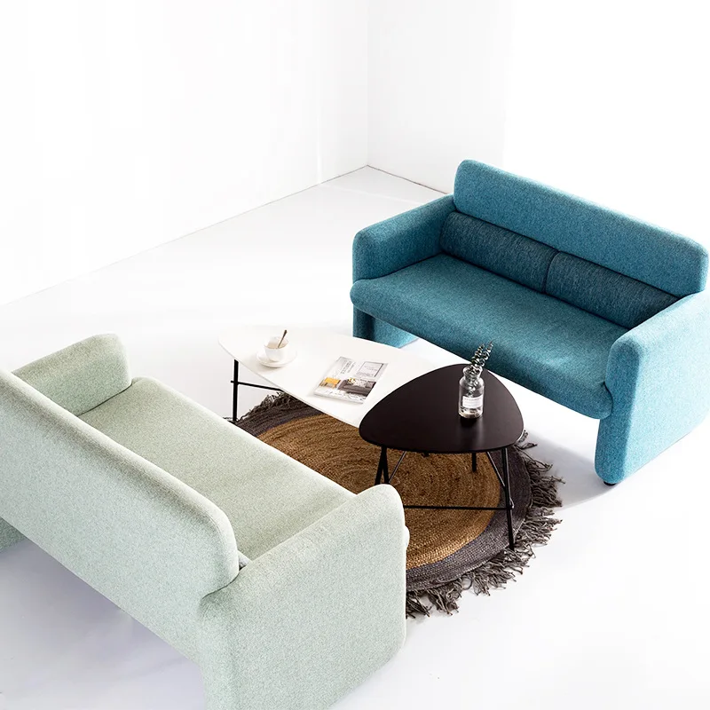 

Nordic fabric sofa combination living room double single small apartment simple and modern
