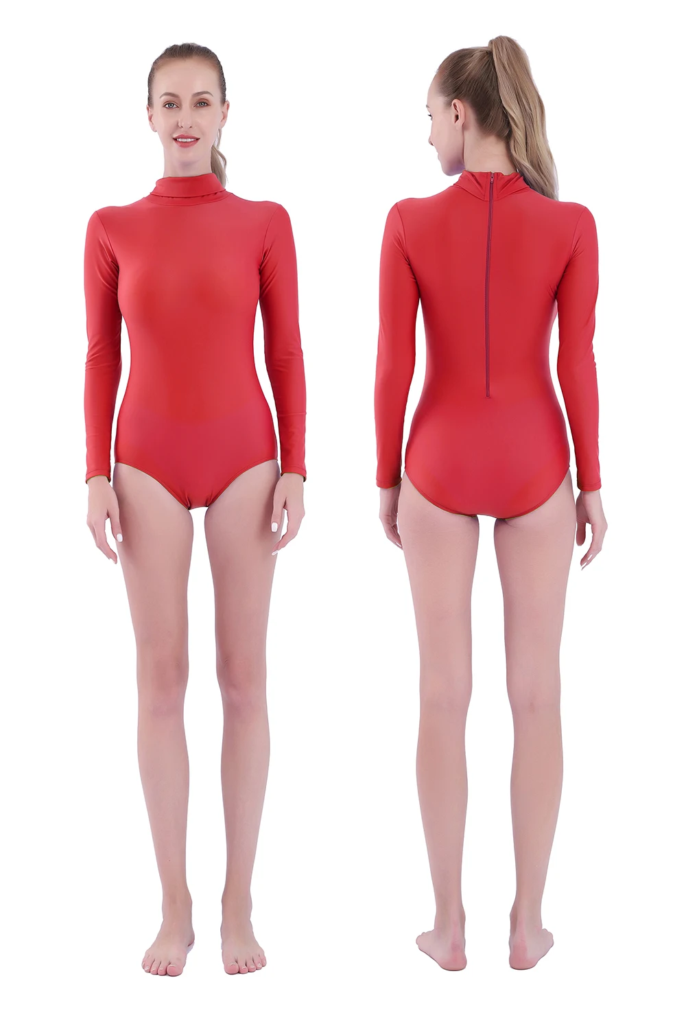 Aoylisey المرأة السوداء الباليه الرقص كم طويل ثياب سلحفاة الرقبة الجمباز داخلية Wookout الجلد بدلة للجسم الرجال ازياء