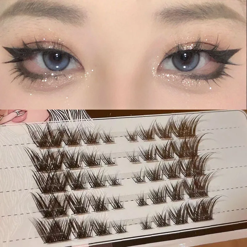 

Cos Eyetail Lengthened False Eyelashes Segmented Thick Fox Eyes Fairy Beauty Makeup Oblique Flying Curly Eyelash Extension Tools