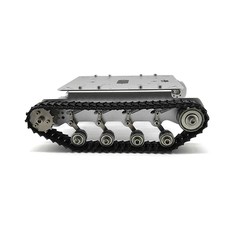 Veicolo con serbatoio ammortizzante in metallo cingolato TS100, modello di veicolo piccolo intelligente con robot che trasporta carichi grandi