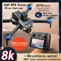 S159 Mini Drone GPS 8K Professional WIFI FPV Dron and 8K Camera 5G Picture Transmission with Screen Remote Control RC Quadcopter
